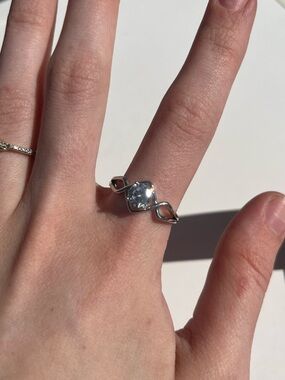 Sterling Silver Knot Ring- lab-created (does NOT come with box)